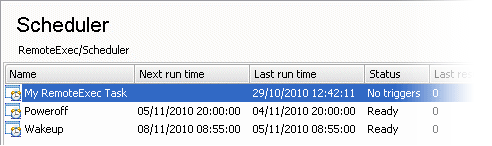 RemoteExec scheduler