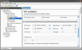 Example of MSI deployment filters