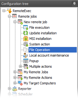 RemoteExec configuration tree
