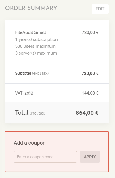 Coupon code