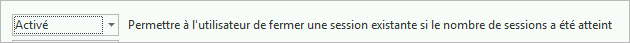 Permettre de fermer une sessions existante