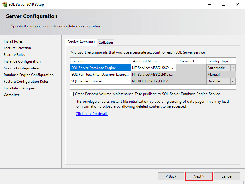 Server Configuration