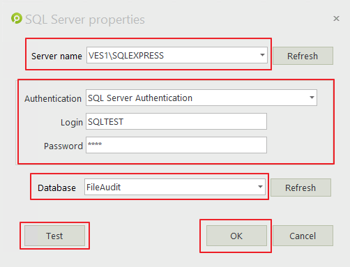 SQL Server properties