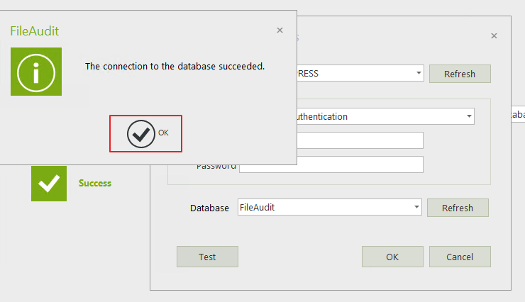 Connection database succeeded