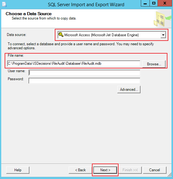 Choose a Data Source