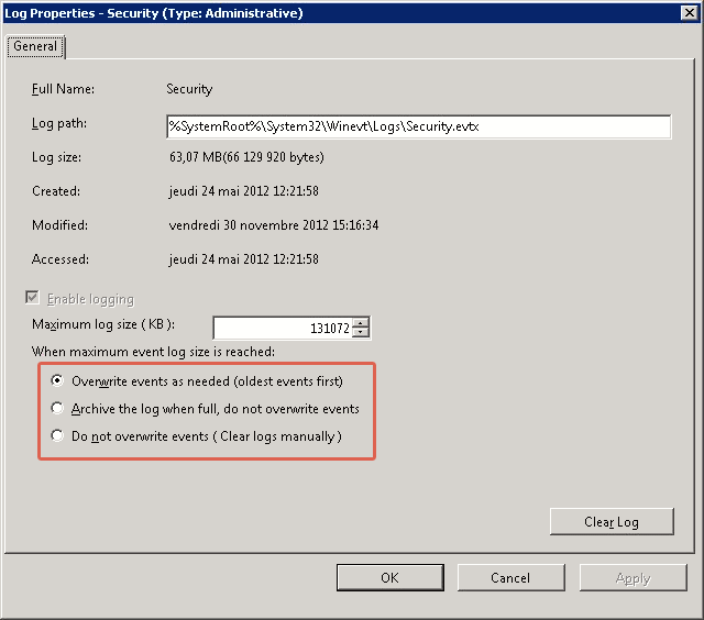 common log file system common log file system