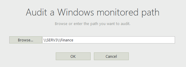 Audit a windows path