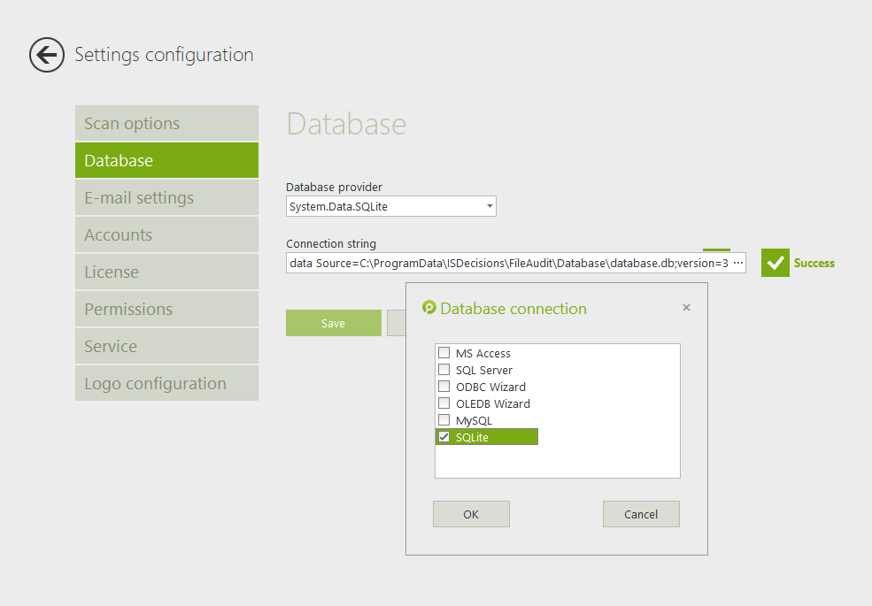 FileAudit is now compatible with SQLite databases