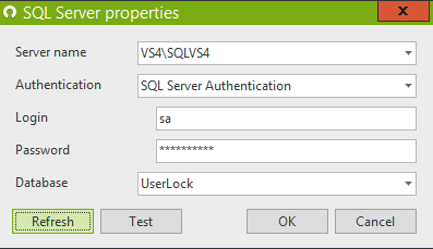 Press test to check the connection and validate by OK
