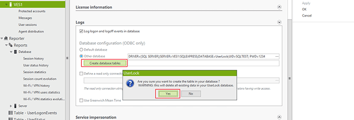 Create Databse Tables