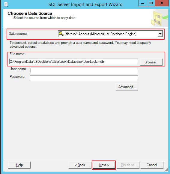 Choose a Data Source