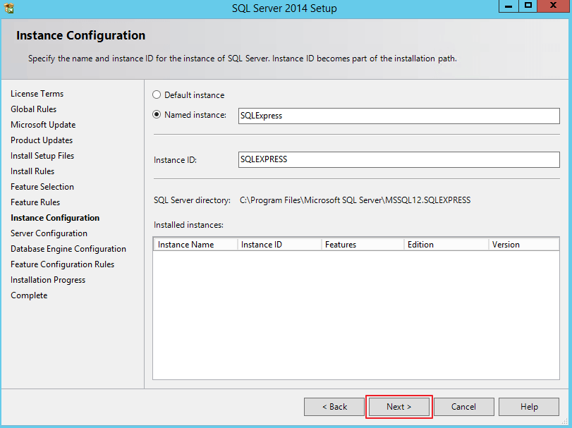 Instance Configuration