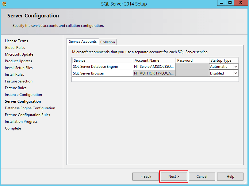 Server Configuration