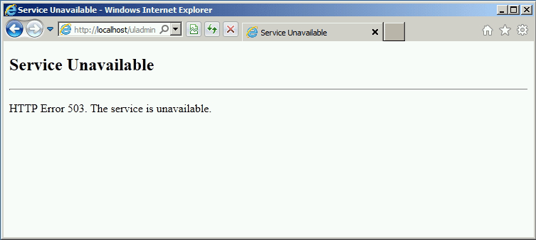 Service Unavailable