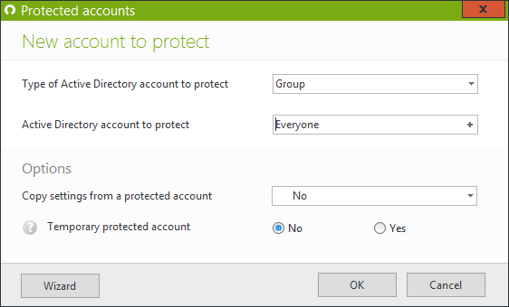 Create a protected account