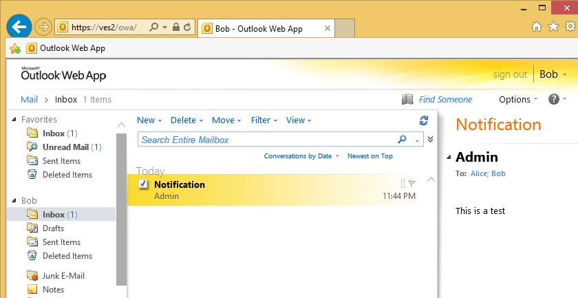 email box outlook web access force isapi filter