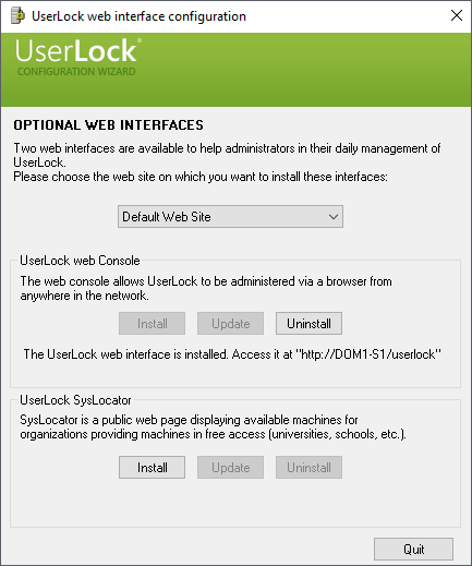 Installation > Overview > Configuration wizards
