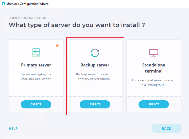 UserLock Configuration wizard