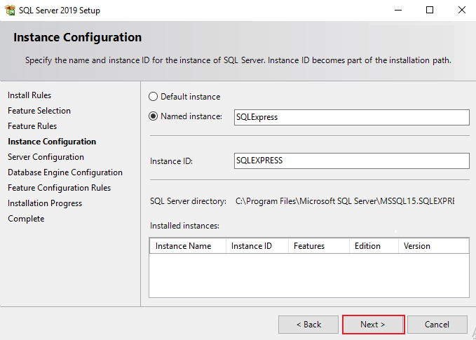 Instance Configuration