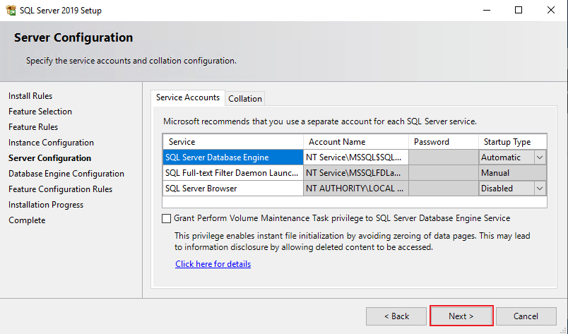 Server Configuration