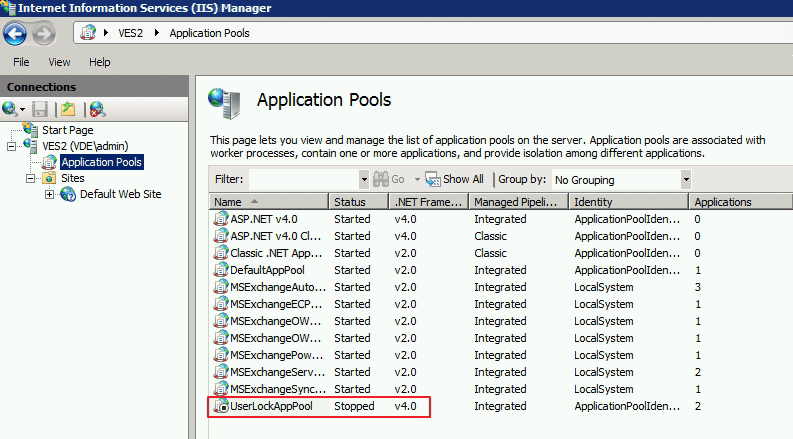 Application Pools