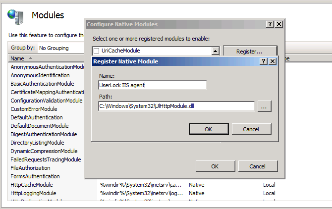 configure native modules select path