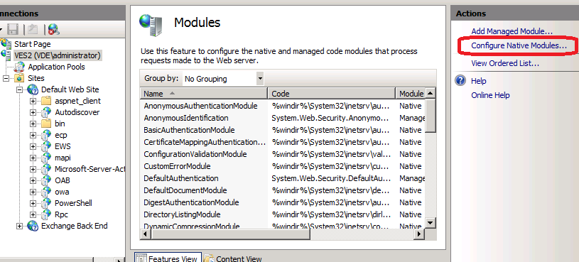 Configure native modules