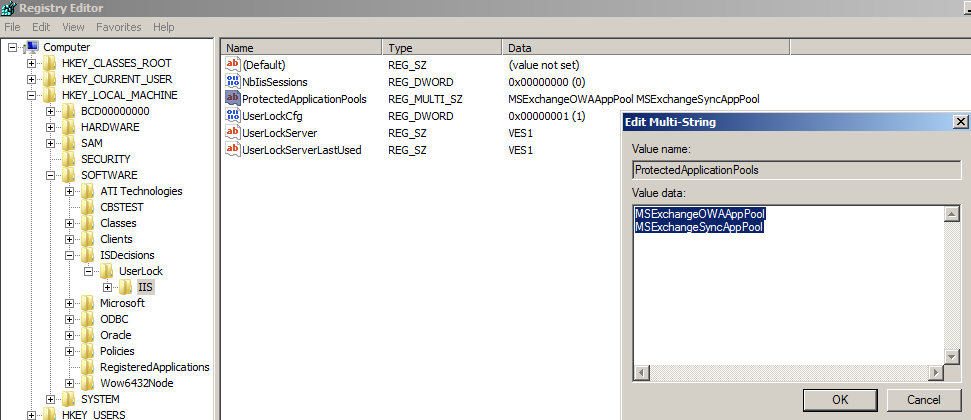 protected application pools