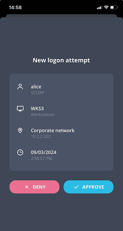 New logon attempt